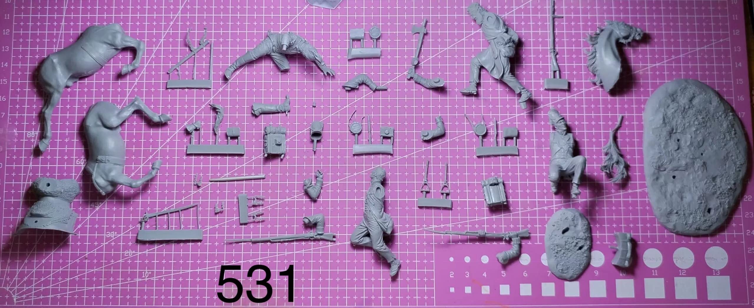 【1/32】 Kit de Modelo de Resina del Antiguo Regimiento de caballería Piezas de Resina en Miniatura //il3k-7 (sin Montar y sin Pintar)