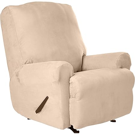 Amazon Com Surefit Stretch Suede Recliner Slipcover Camel Home Kitchen