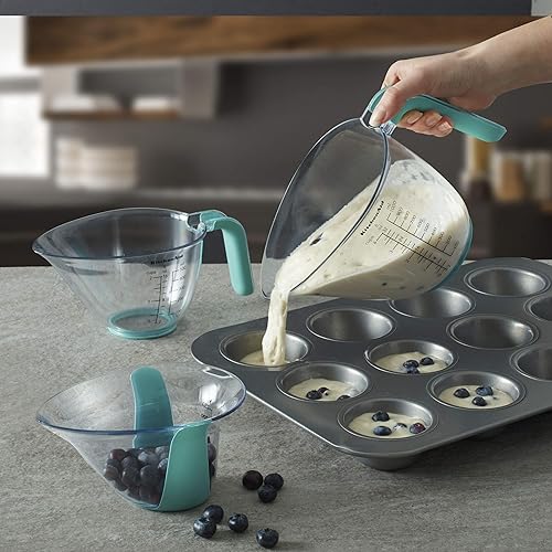 Miniatura 3 de KitchenAid Juego de 3 jarras medidoras universales, Aqua Sky 1