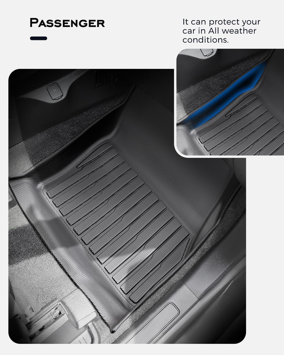 Custom Fit Floor Mats & Cargo Liner & Rear Seat Back Protectors for Ford Escape 2013-2019, All-Weather Rubber Mats, Full Interior Protection for SUV, Durable & Easy to Clean - Image 6