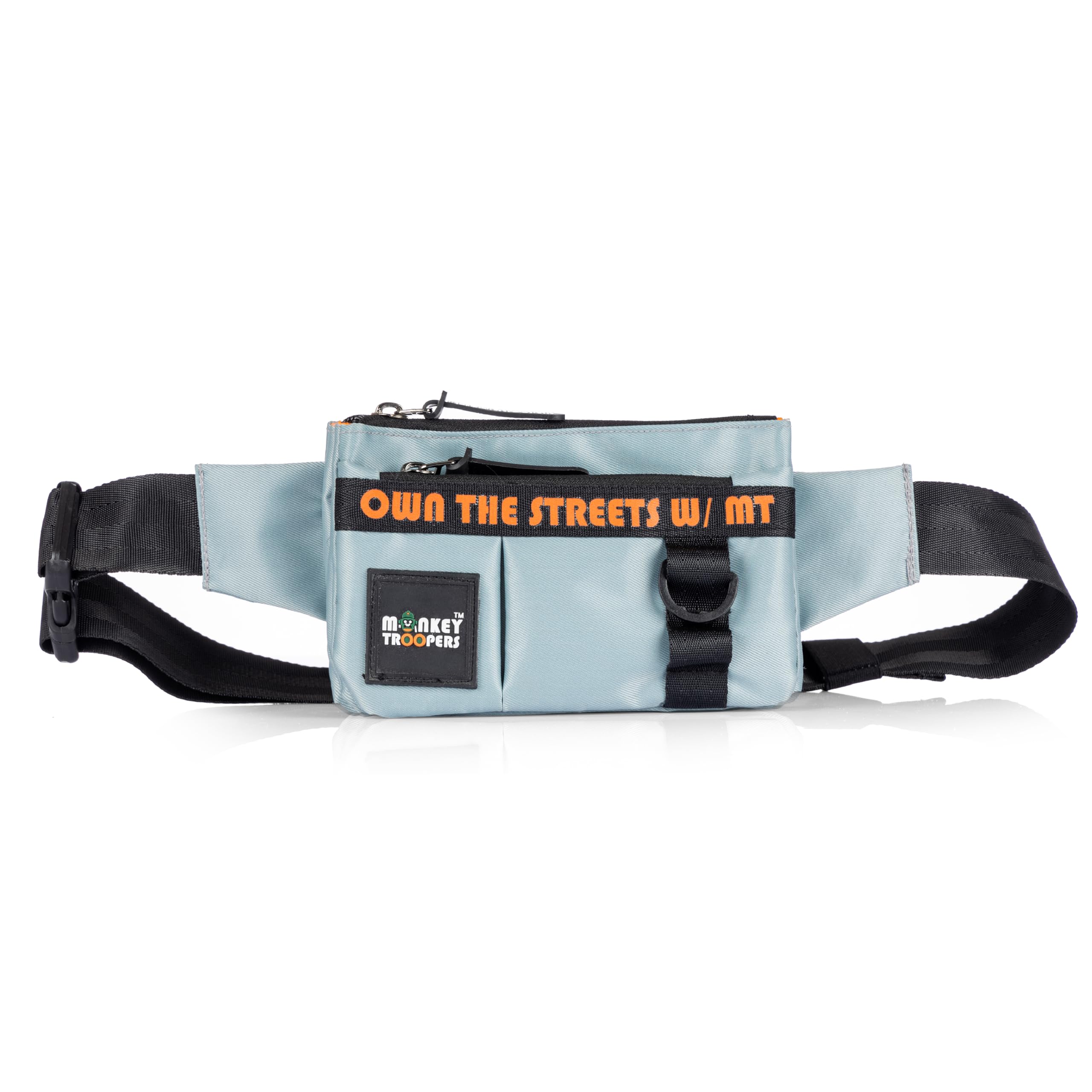 monkey troopers Pockstar Waist Bag, Crossbody, Chest Bag for Men Women Girls Boys, Lightweight, Durable, Travel, Hikking, Casual, Dailyuse, Water Resistant (Grey)-picture-23
