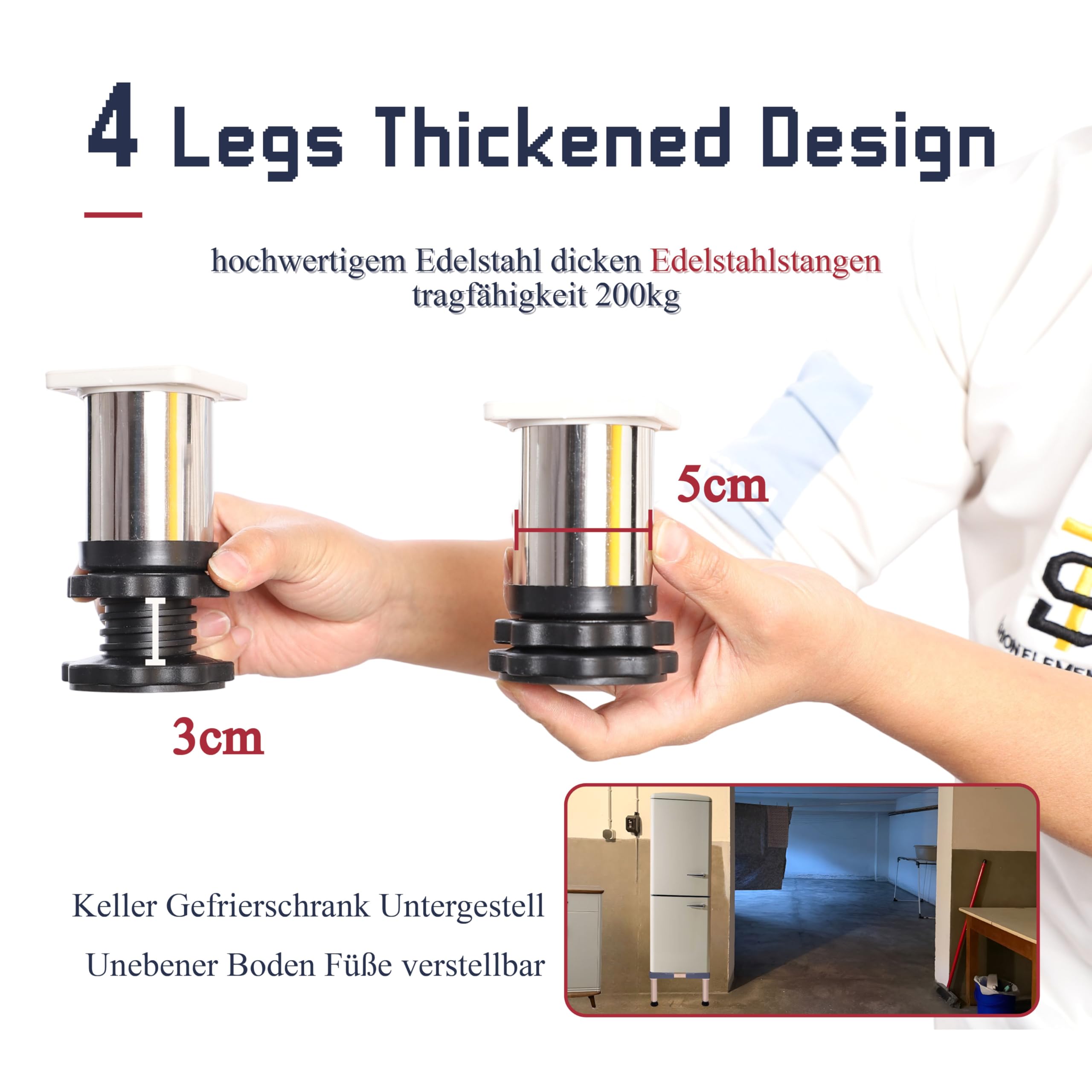 Mini-Kühlschrankständer mit feststellbar,Mini-Gefrierbox mit bodenschonend und feuchtigkeitsbeständig,Gefriergerät Unterschrank|für Keller Garage Kühlschrank geeignet (Grau)