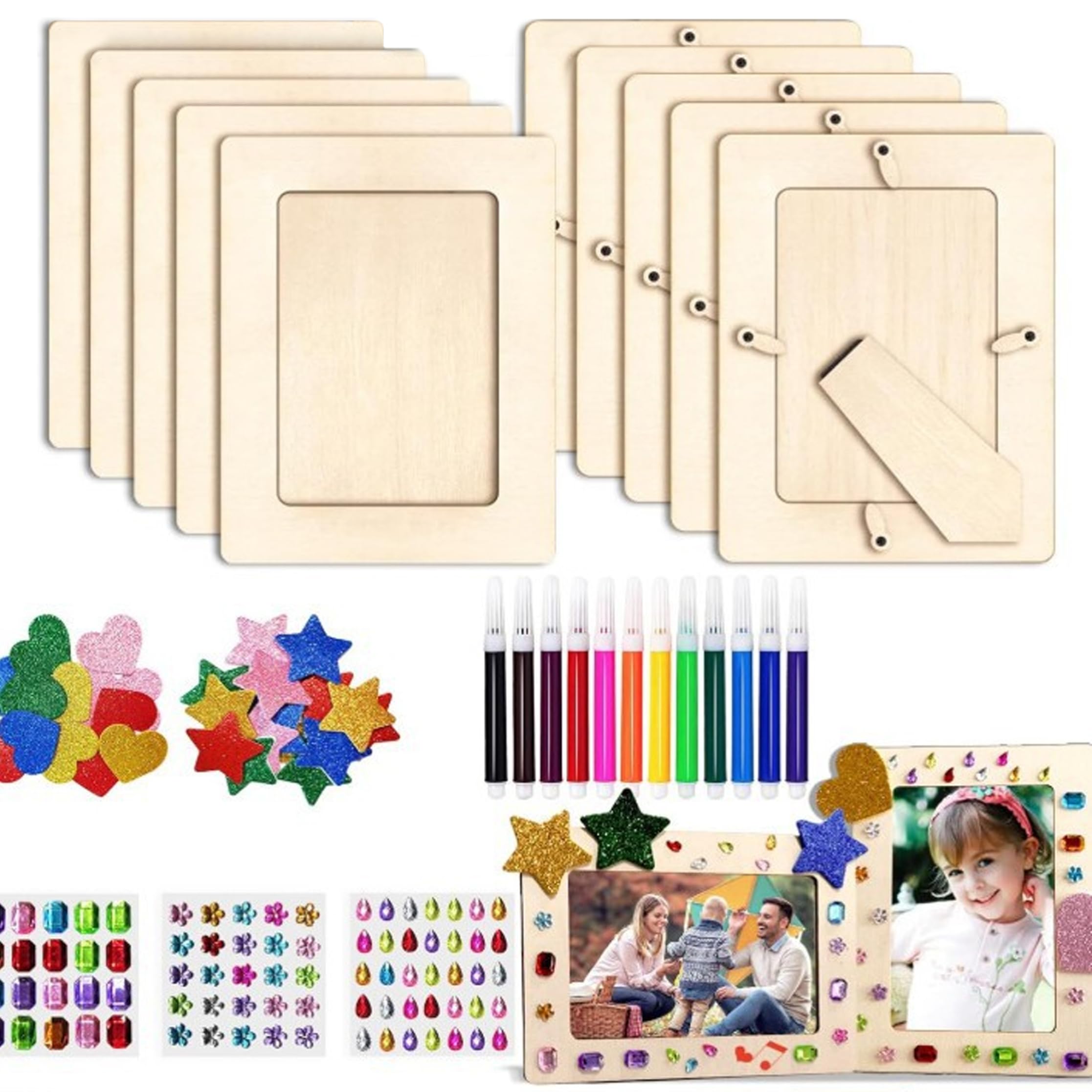 Kit artisanat cadre photo bois pour occuper les enfants sans écran