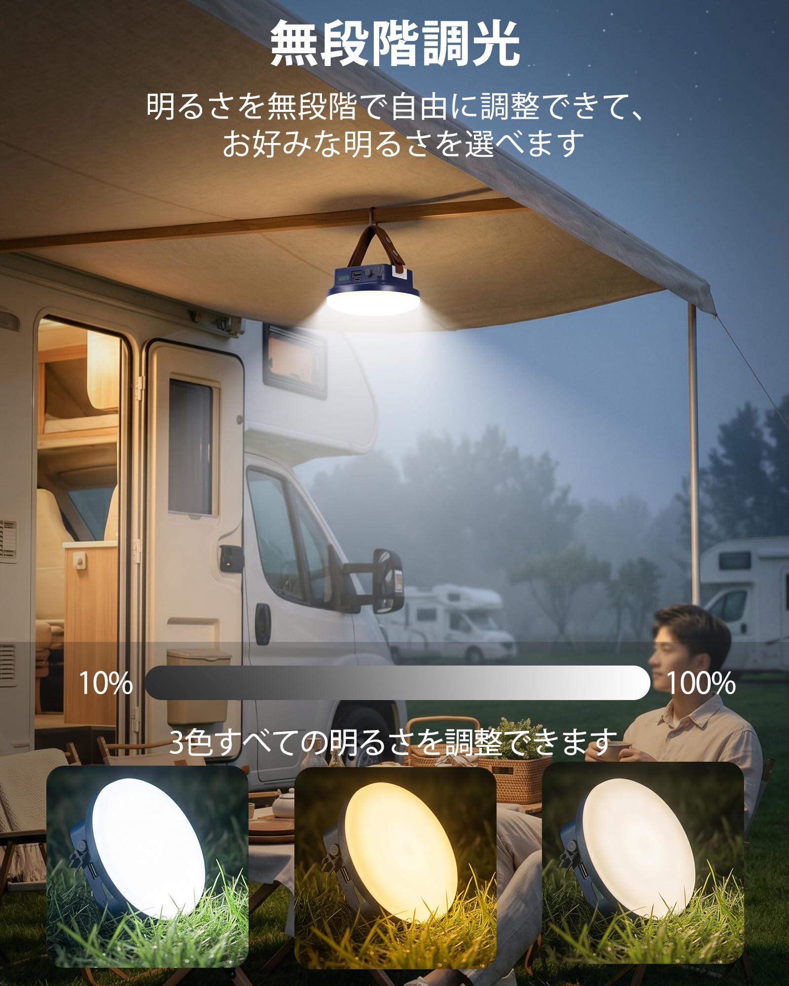 Amazon.co.jp: HAANEW LEDランタン 充電式 キャンプ ランタン【超高
