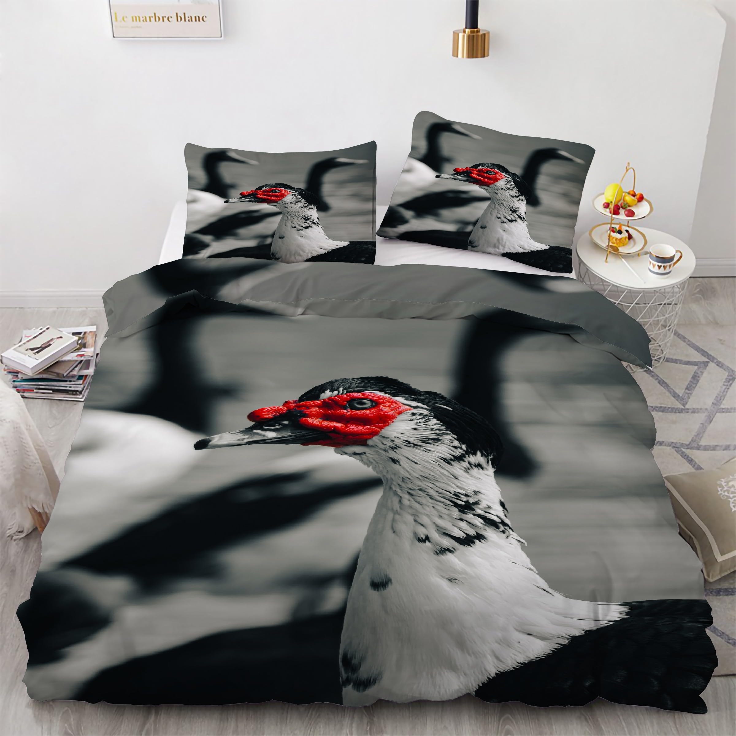 Housse de couette 90x190 animaux sauvages en microfibre pour éviter les plis et le linge rêche
