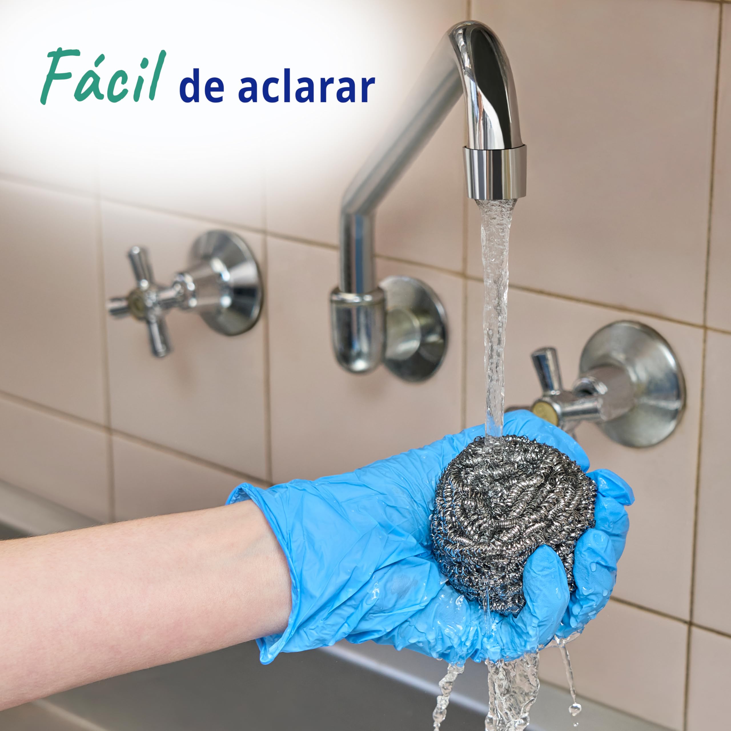Spontex Specialist Estropajos de acero inoxidable XL Paquete de 6