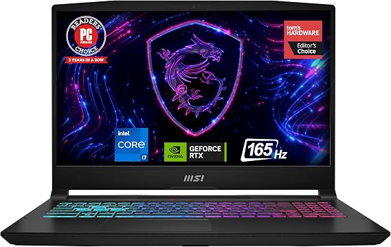 msi Katana 15 15.6 165Hz QHD Gaming Laptop: Intel Core i7-13620H, NVIDIA Geforce RTX 4070, 16GB DDR5, 1TB NVMe SSD, Cooler Boost 5, Win 11: Black B13VGK-2000US