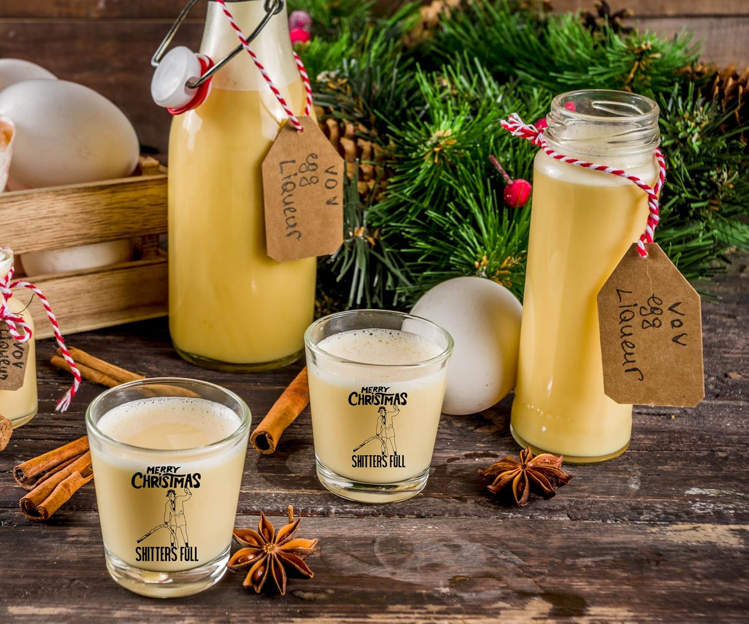 COOL AF Shitters Full Christmas Vacation Shot Glass - Cousin Eddie Griswold Christmas Vacation Gifts - Image 2