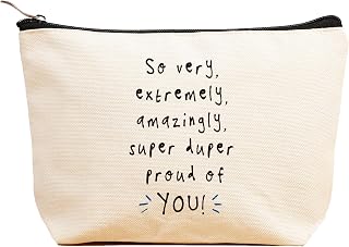 ZVMIS Inspirational Quotes Gifts Congratulation present Affirmations item Reminder token Positive Motivational keepsake Gifts So Proud of You Christmas item Makeup Bag Cosmetic Pouch Travel Case Gift