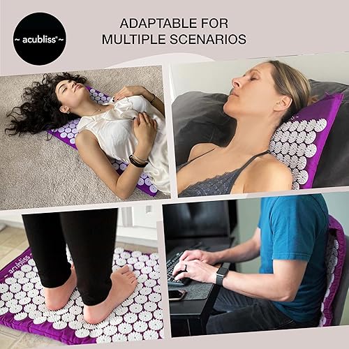 Miniatura 3 de Alfombrilla de acupresión de alta calidad, 8,358 puntos de presión de acupuntura para aliviar el dolor de espalda, mayor energía, relajación con