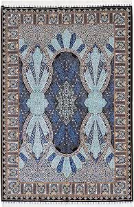 Yuchen 6x9 Blue Handwoven Oriental Silk Rug - Traditional Vintage Luxury Area Rug for Living Room