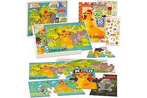 Lion Guard Wooden Puzzle 5 Pack - Lion King Wood Puzzles Bundle...