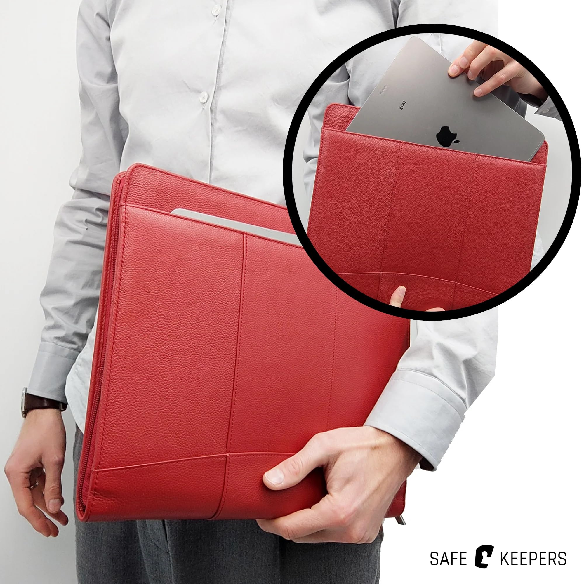 Konferenzmappe A4 Leder,Schreibmappe a4 reißverschluss,dokumentenmappe a4 leder ringbuch, Arbeitsmappe aus Leder, Geschenk für ihn