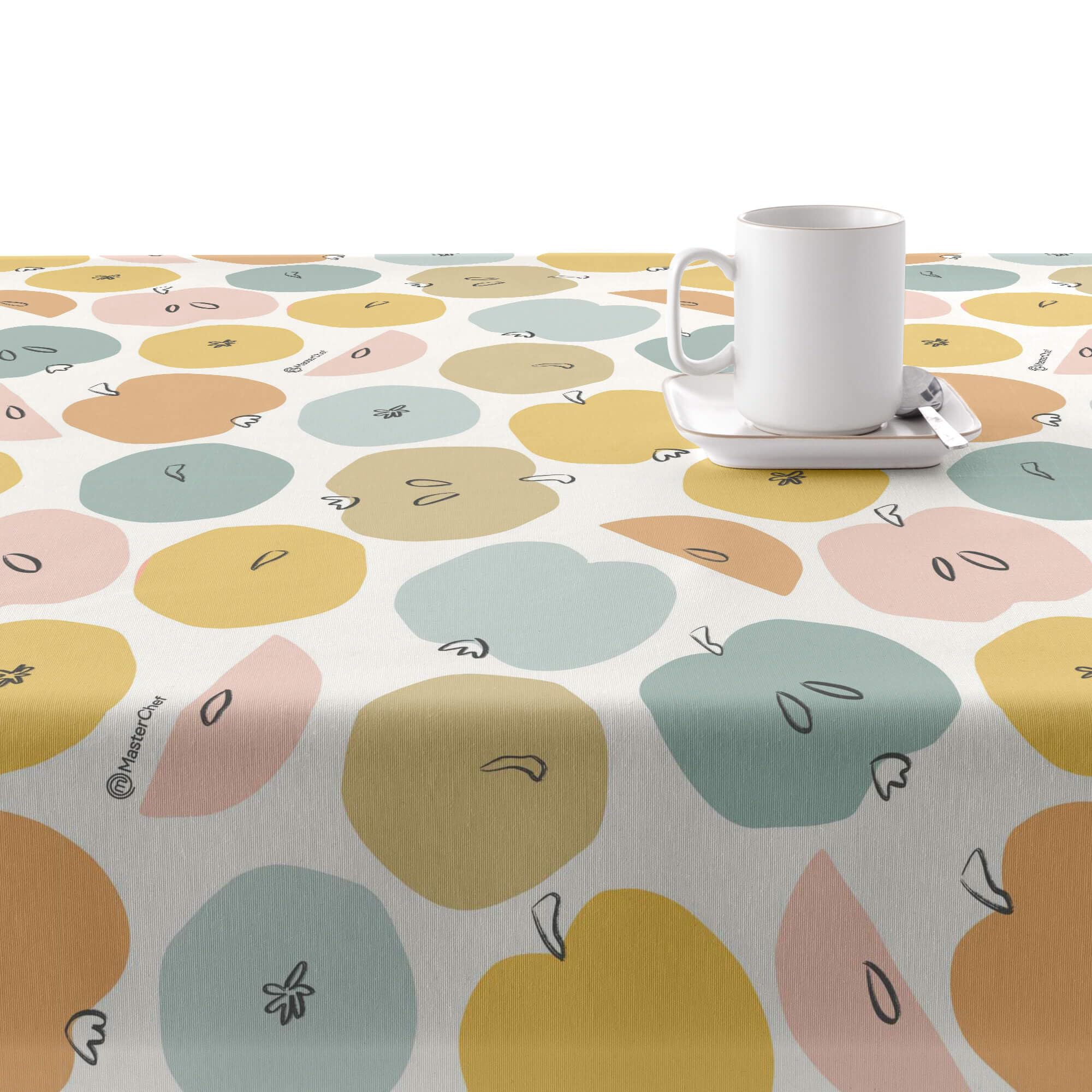 BELUM Nappe en résine anti-taches Masterchef Taille : 300 x 140 cm Modèle : 0400-42 Tissu : 100% coton - Nappe non-toile cirée toucher coton très doux - Nappe imperméable à l'eau répulsif liquide