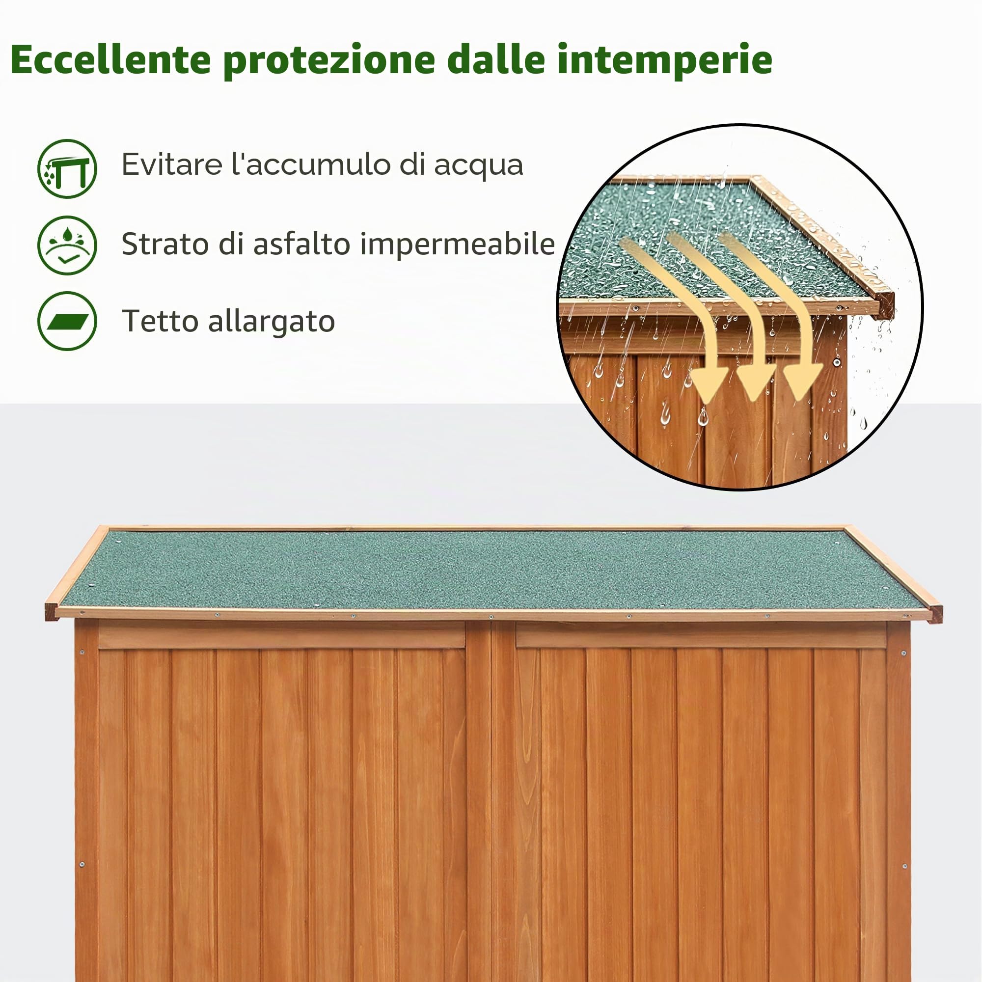 MCombo - Armadio da giardino, in legno
