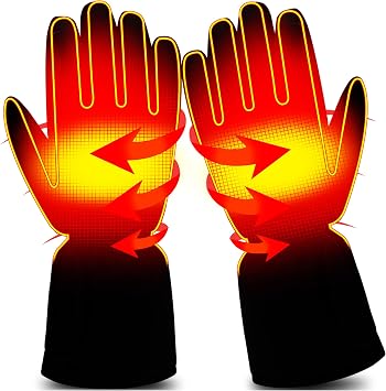 Autocastle Electric Battery Heated Gloves for Women & Men, Touchscreen Waterproof Thermo-Gloves with Battery Powered Electric Heating for Ski, Bike, Motorcycle & Winter Sports