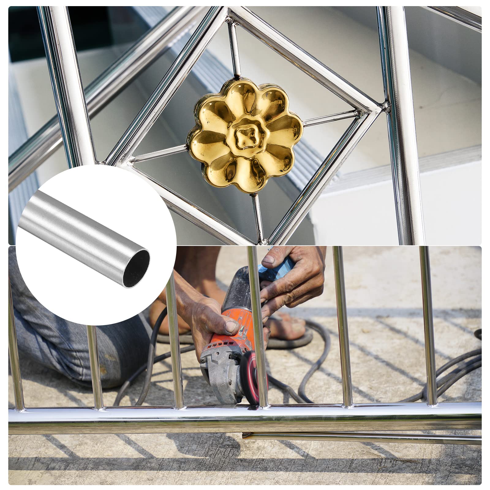 Ieistek Tubes Ronds En Acier Inoxydable 304 Sans Soudure 4 OD 0,5 Épaisseur De Paroi 300