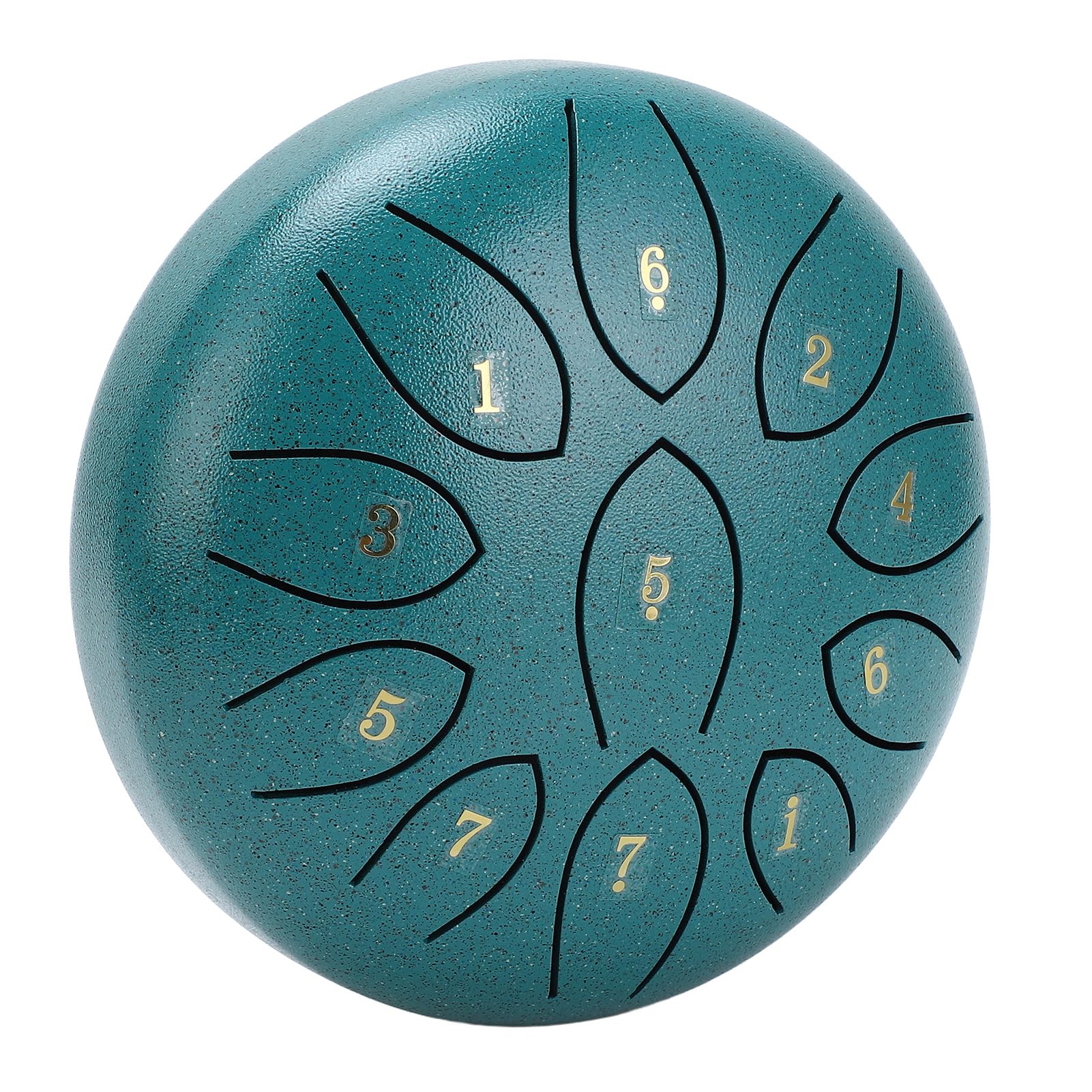 Tambour de pluie 6 pouces 11 tons en acier au carbone, instrument de percussion avec support à maillets, sac de transport pour jardin extérieur, méditation, relaxation (Verte)