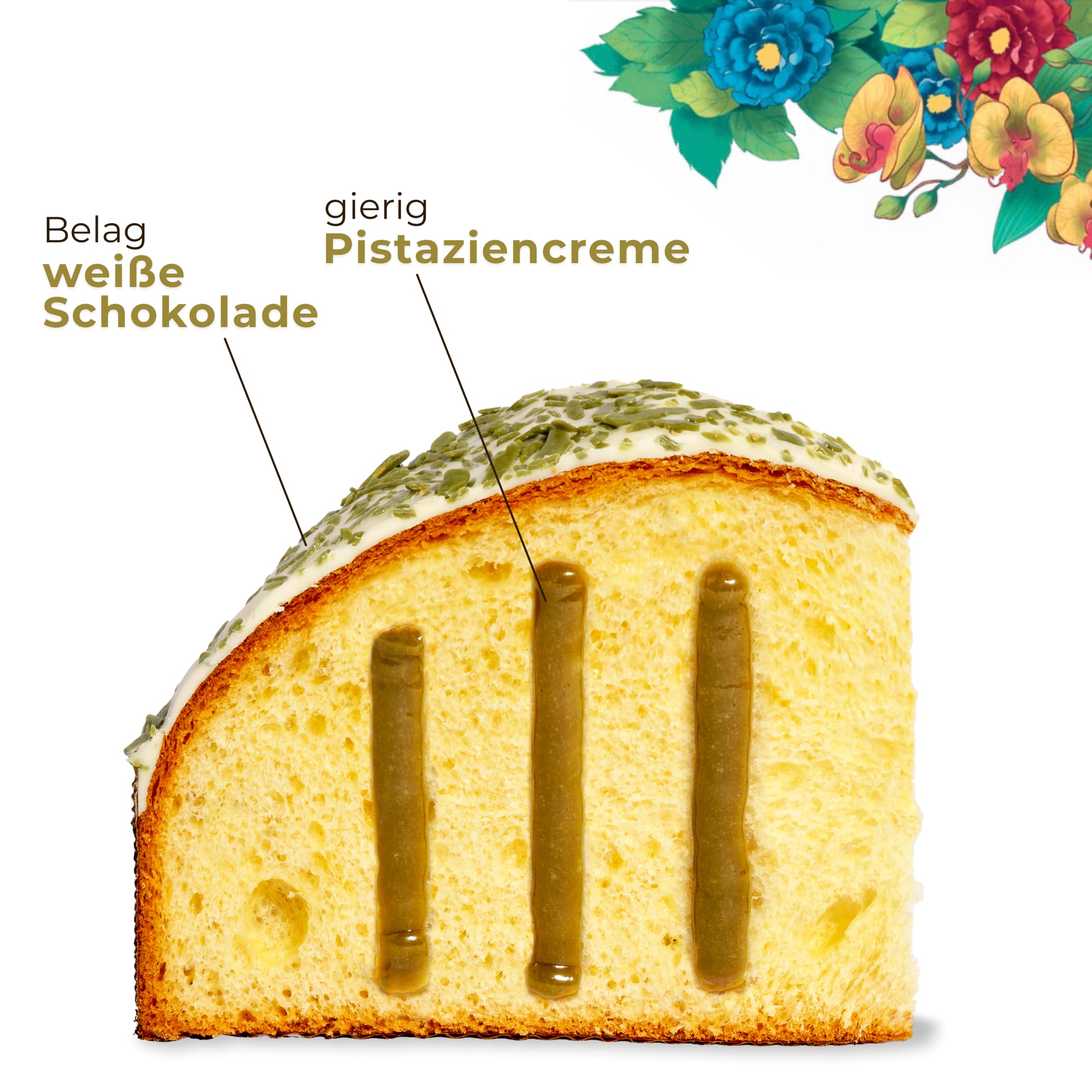 Pasticceria Fraccaro 1932 Oster-Taube mit Pistazien handgefertigt 750 g