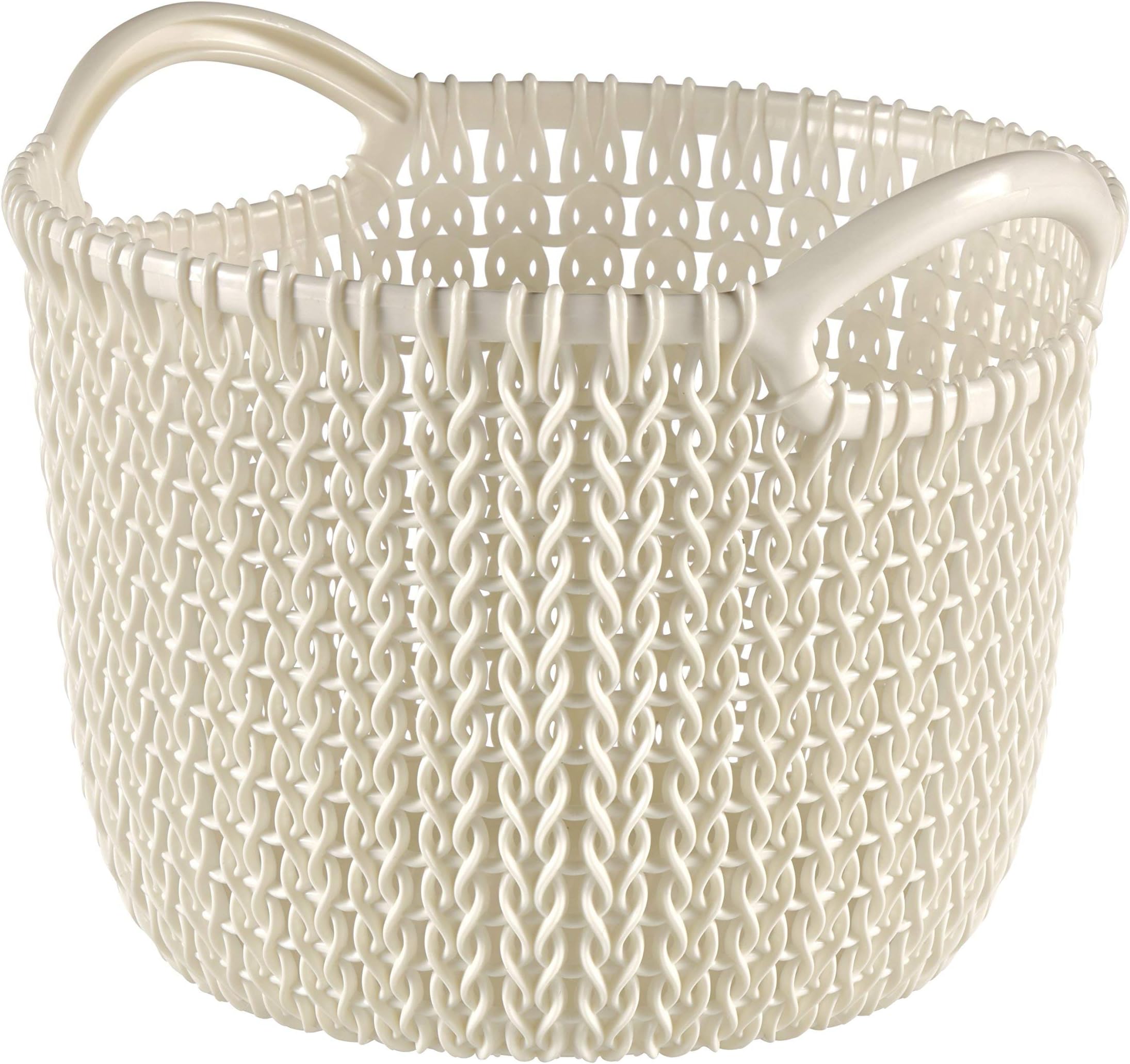 Curver Basket Knit Round 3L, Oasis White, 20.5 x 19.5 x 16 cm Amazon.co.uk