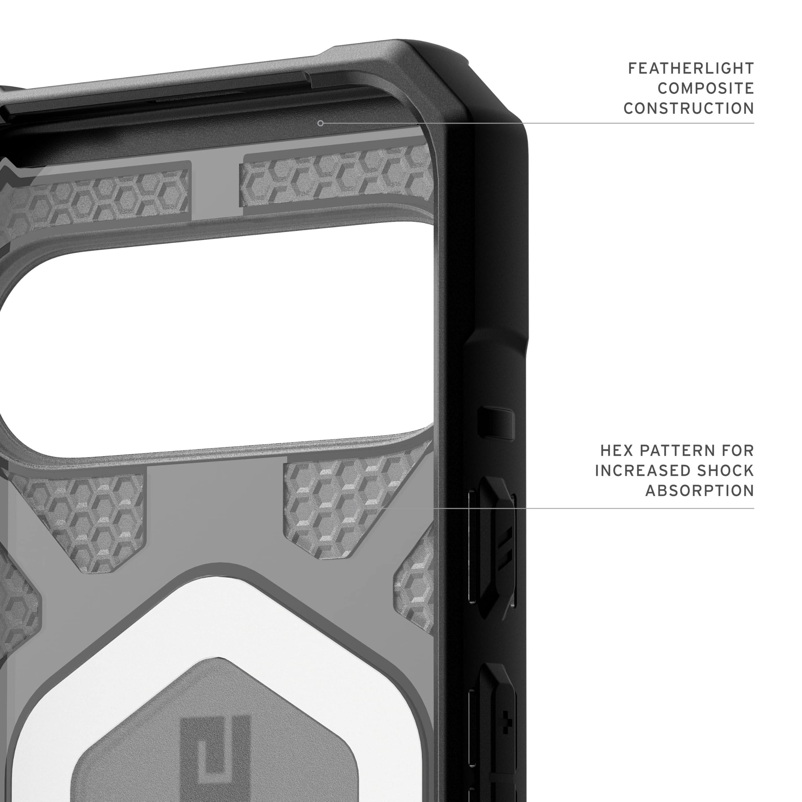 URBAN ARMOR GEAR UAG - Custodia protettiva trasparente per Google Pixel 10 Pro XL, compatibile con Pixelsnap e ricarica magnetica, robusta, colore: cenere/nero