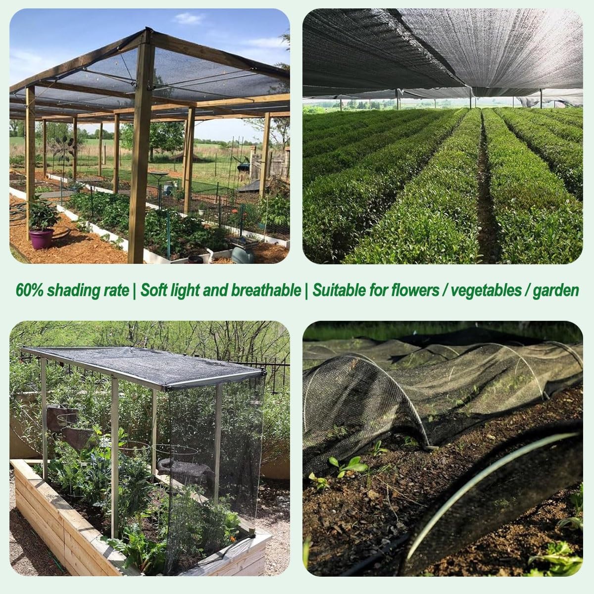 Tenda da Sole UV-beständiger Ombre-Rete 4 x 6 m – Sichtschutz für Garten, Balkon, Gewächshaus, Terrasse, Hühnerstall – 2 x 2 m, 3 x 4 m, 5 x 5 m, 6 x 8 m