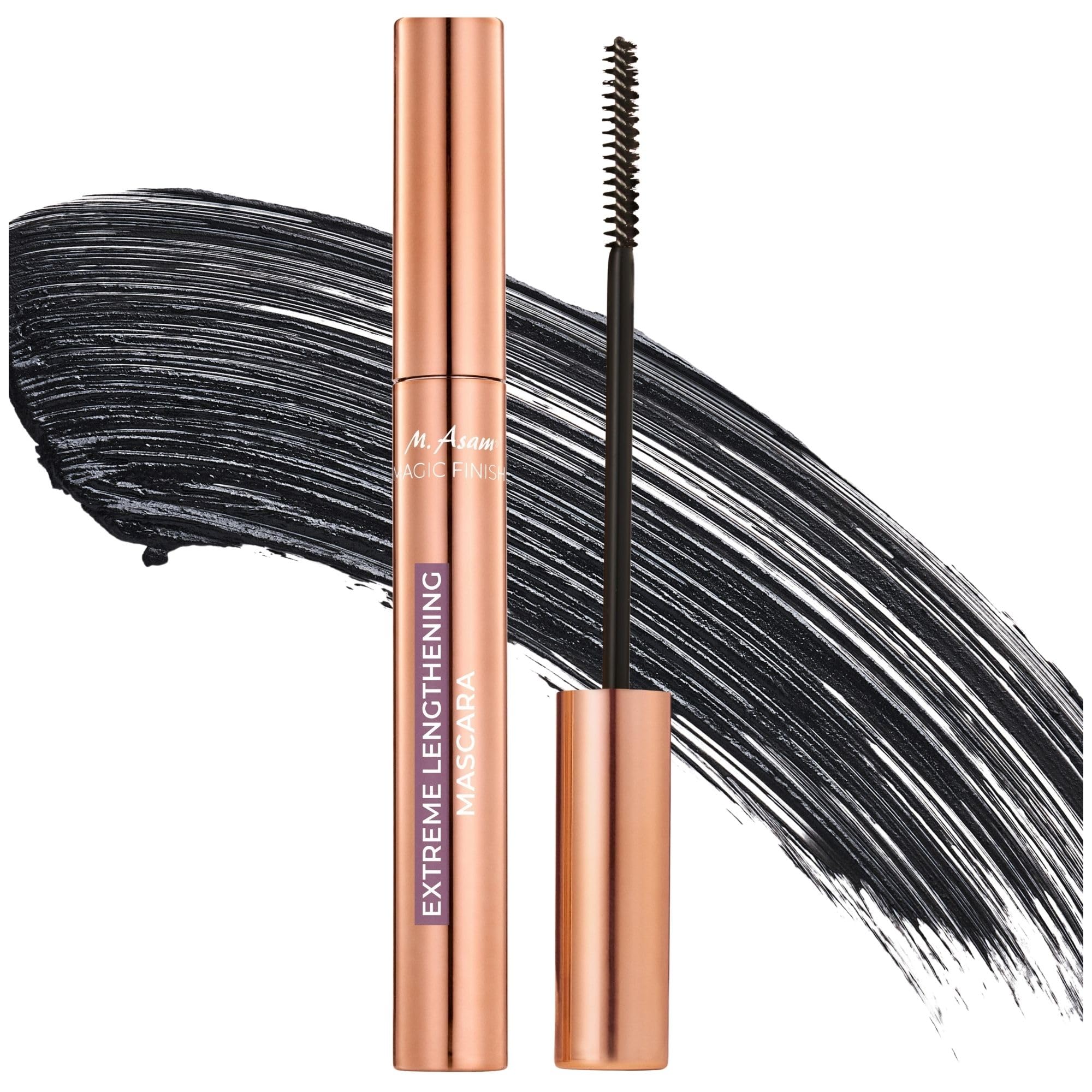 M. Asam MAGIC FINISH Extreme Lengthening Mascara Deep Black (7ml) – Wimperntusche mit Wimpernbürste für Lange Wimpern & Definition, Mascara im Schwarz für Ausdrucksstarkes Make Up