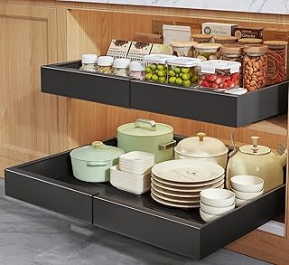 14 Small Kitchen Organization Ideas That Actually Work 22 2 Pack Pull Out Cabinet Organizers 21