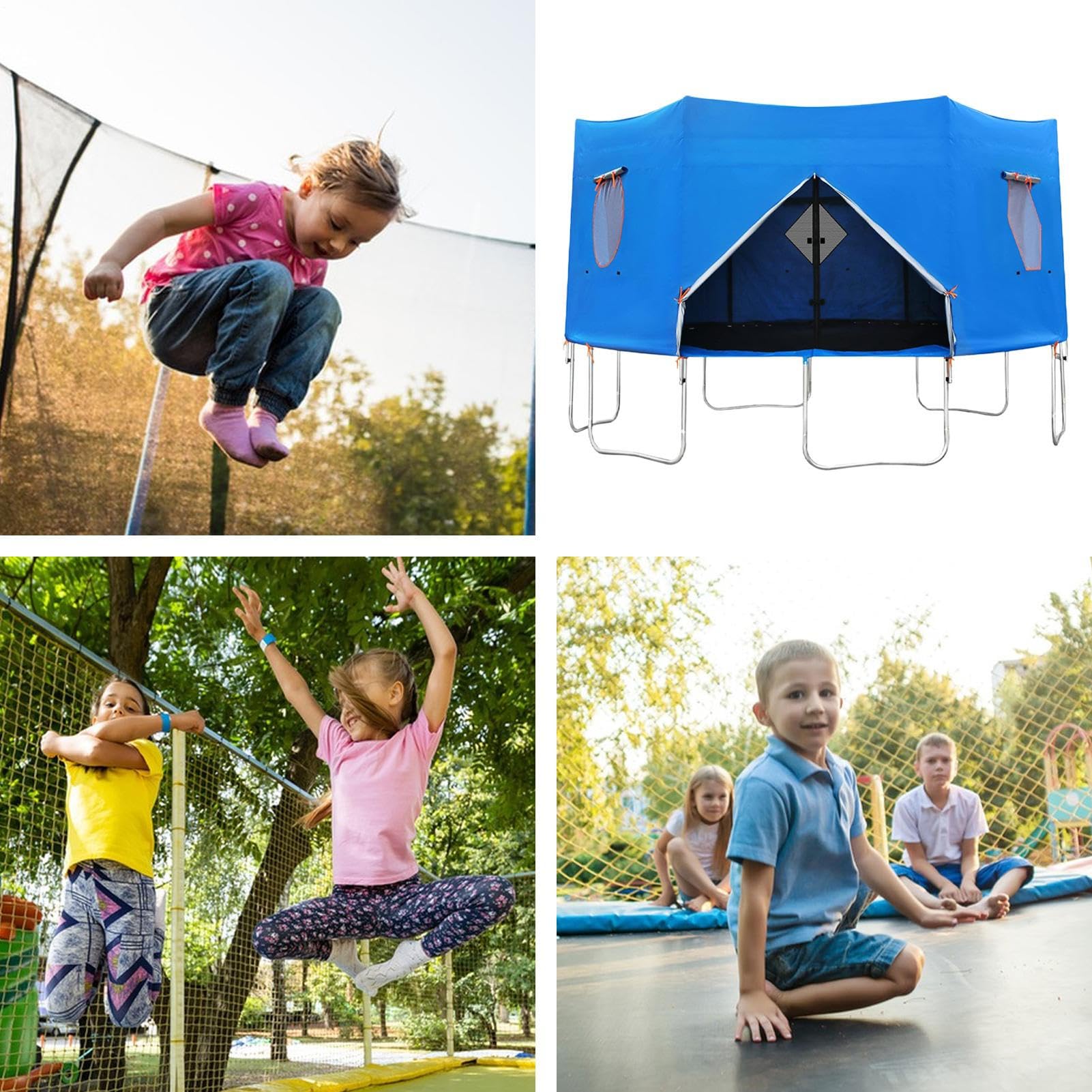 Cubierta de sombra para trampolín – Accesorios para trampolín – Cubierta impermeable resistente al para jardín, camping, parque de juegos y protección solar de verano