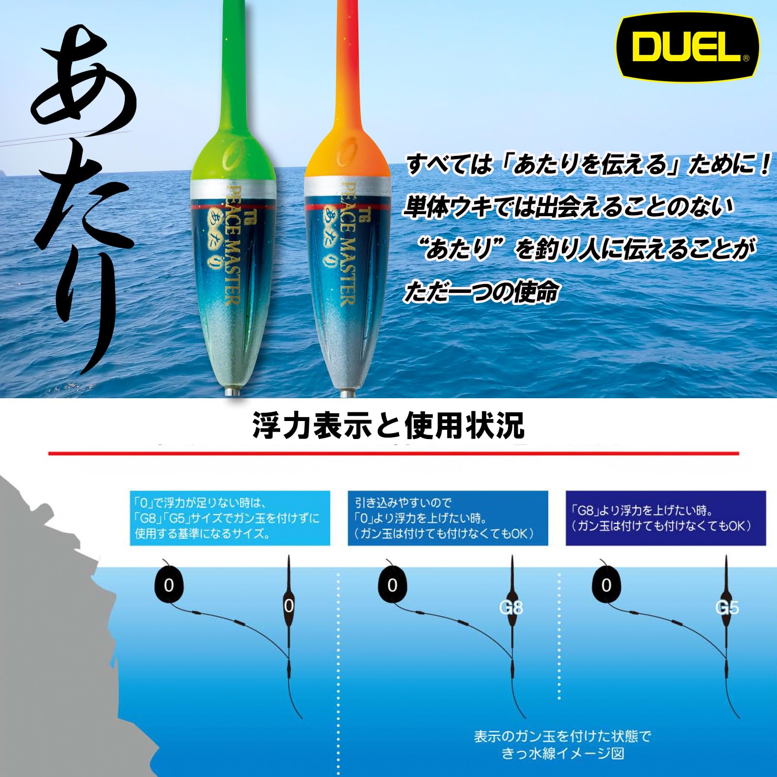 Amazon | DUEL(デュエル) フカセウキ TGピースマスター アタリ 0 SO