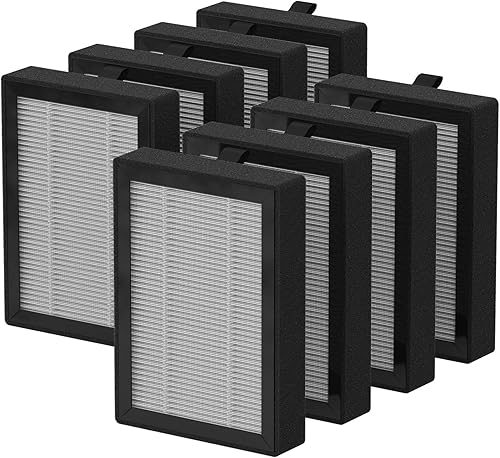 Miniatura 7 de LV-H128 Filtro HEPA de repuesto para LEVOIT LV-H128, PUURVSAS (HM669A), ROVACS (RV60) purificador de filtro de aire, LV-H128-RF, paquete de 4