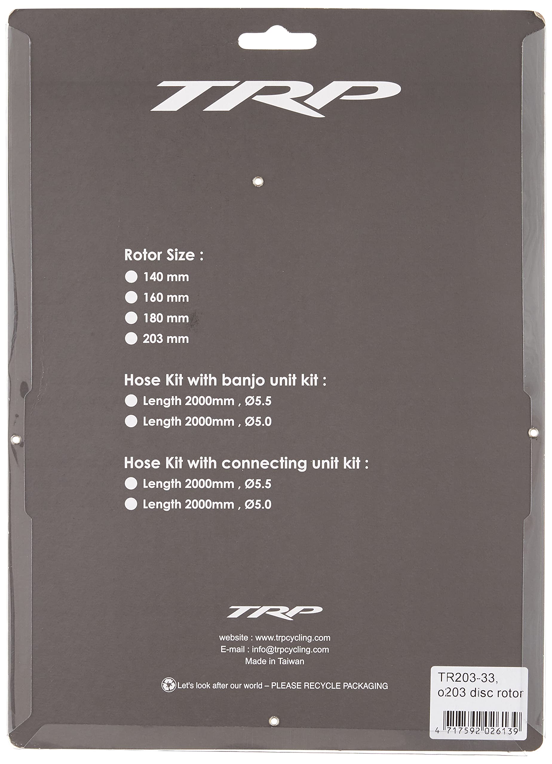 Disque TR33 - 203mm - 2-pièces - 6 trous