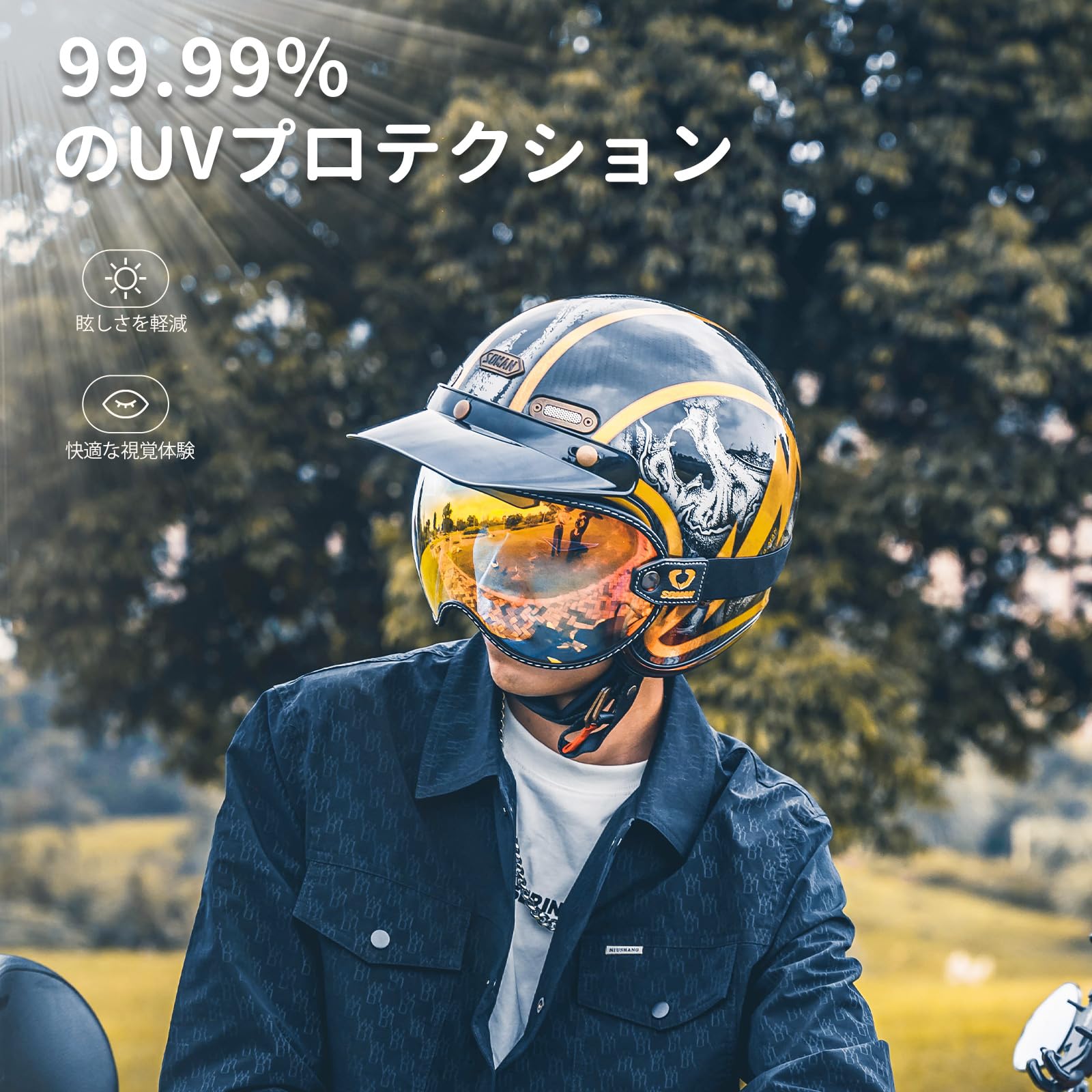 Amazon | Soman バブルシールド, ユニバーサルヘルメットシールド