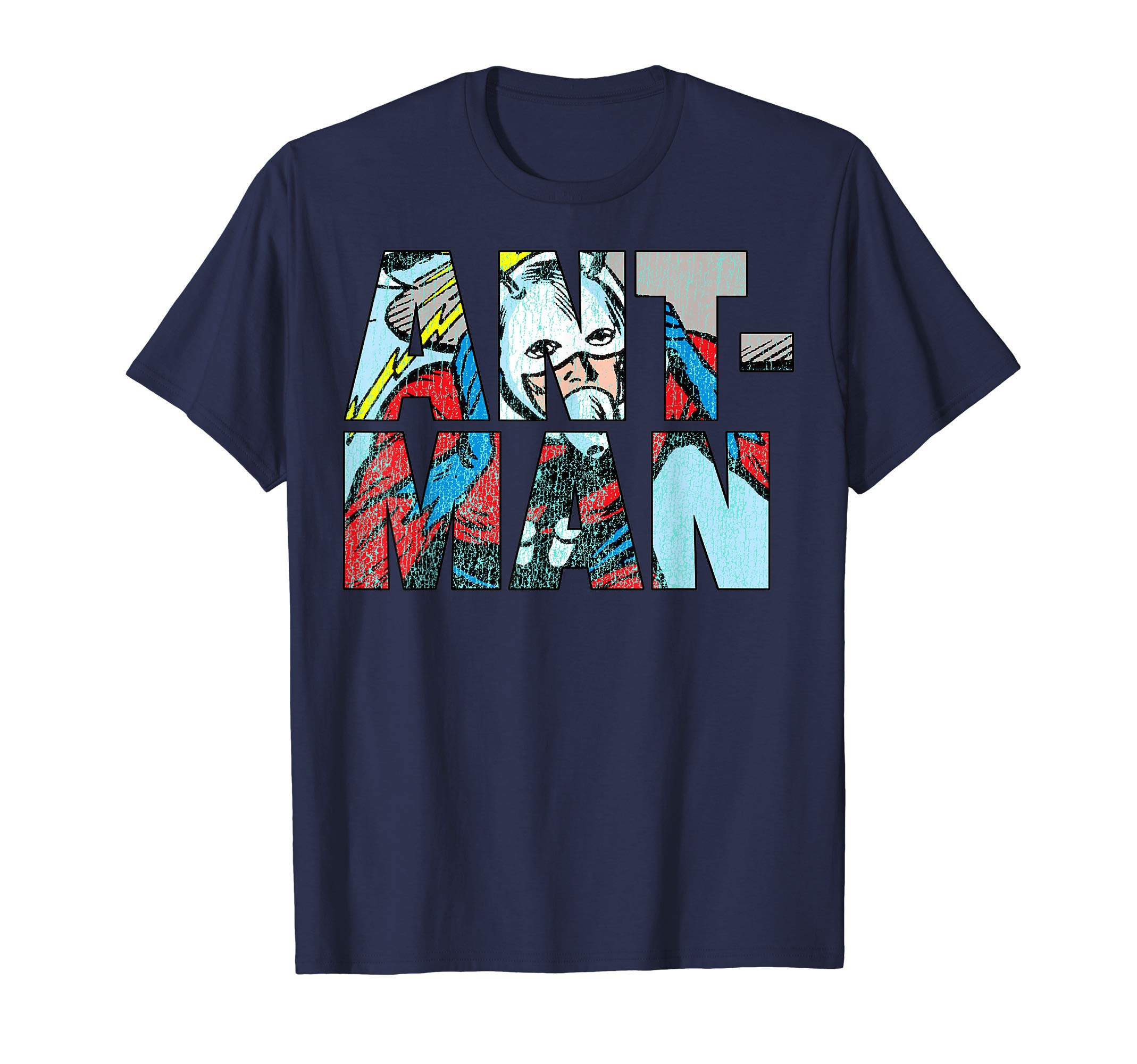 Marvel Comics Retro Classic Ant-Man Comic Letter Fill Logo T-ShirtOEKO-TEX STANDARD 100