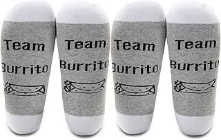 LEVLO Burrito Lover Gift Team Burrito Cotton Socks Mexican Burrito Gift for Burrito Fans