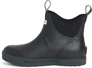 mens Wheelhouse 6"waterproof Reinforced Toe&heel Slip Resistant Wide Rubber Ankle Deck Fishing Rain Boots Ankle Boot