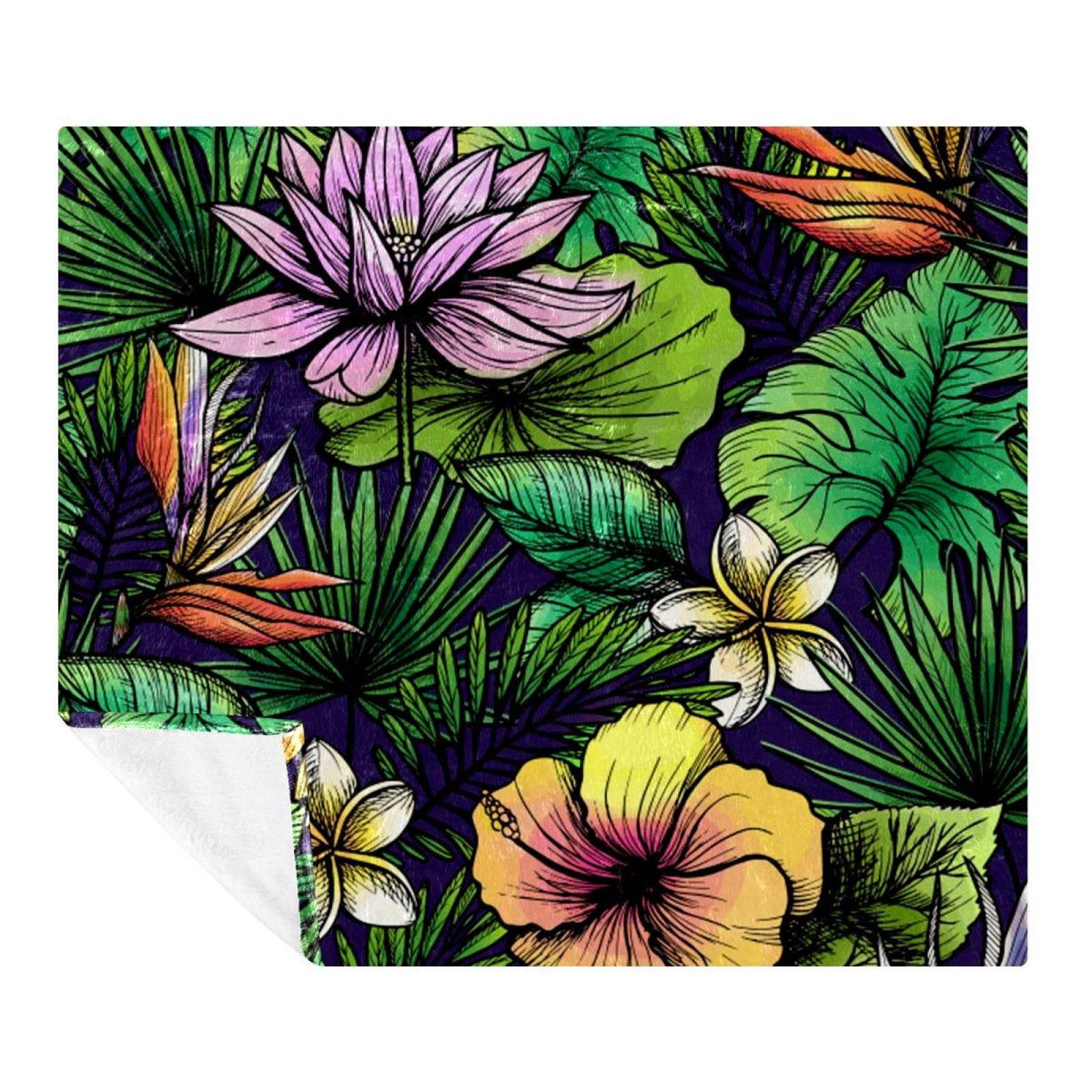 Couverture microfibre lotus de qualité supérieure, plaid ultra doux pour lit 150x130