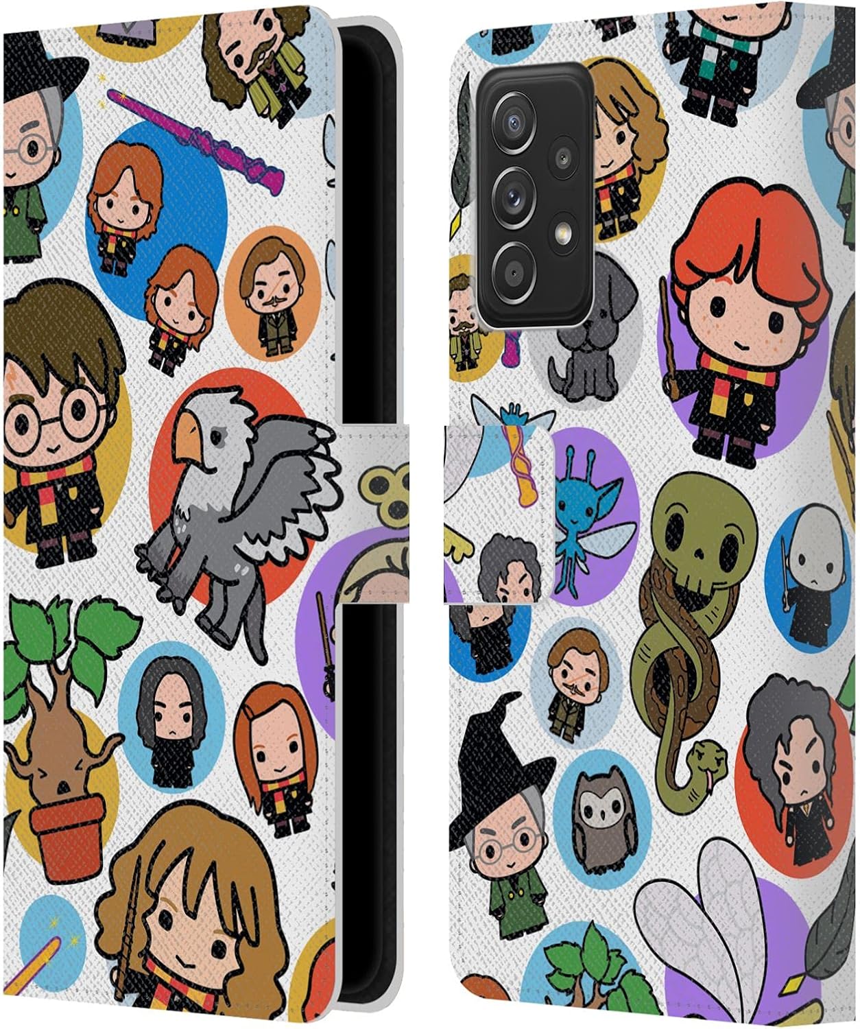 Head Case Designs Officially Licensed Harry Potter Pattern Deathly Hallows XXVIII Leather Wallet Case Compatible with Samsung Galaxy A53 5G (2022)