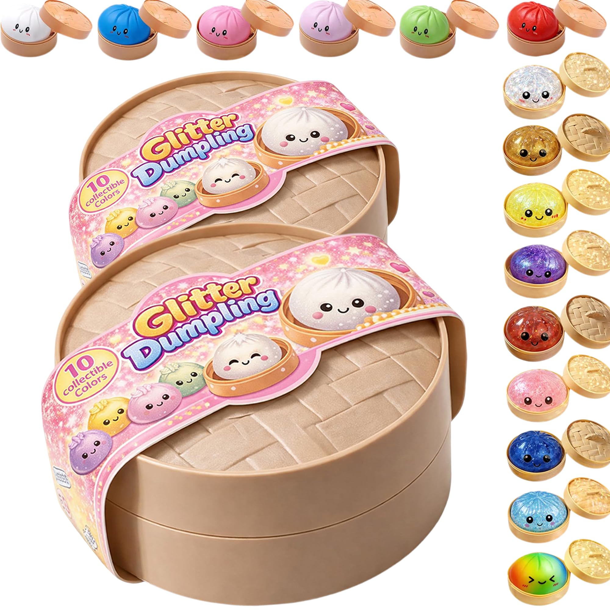Jeeeun Dumpling Squishy Mystery Box, Surprise Dumpling Squishy, Fun Surprise & Stress Relief for Busy Days, Random Surprise Colors (1 Packs) — view 12
