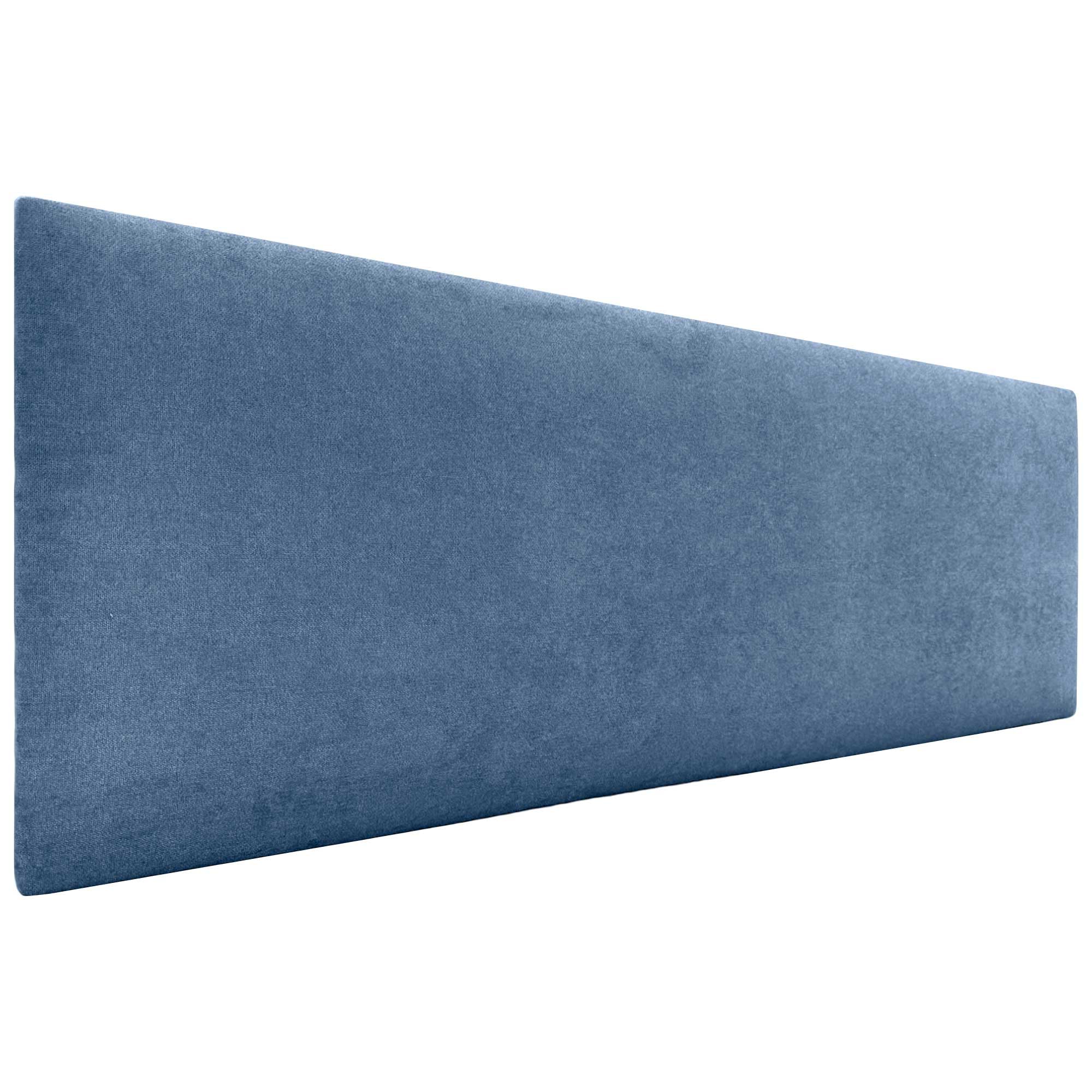 DHOME Testata in similpelle o tessuto AQUALINE Testata imbottita liscia Testata letto di lusso (Tessuto Blu, 160cm (Lits 150/160))
