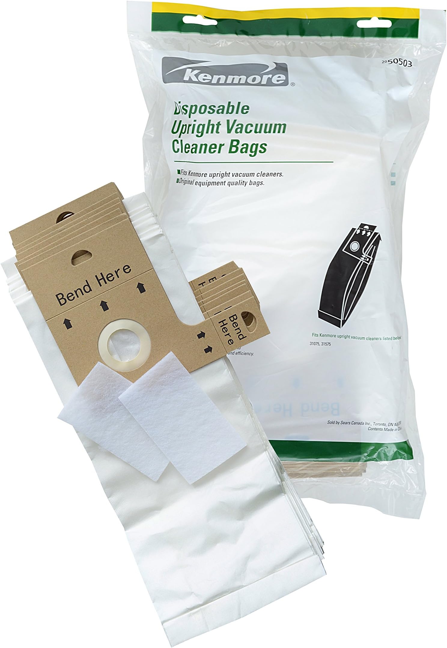 Kenmore 50503 Vacuum Bags. Genuine Kenmore Upright Vacuum Bags