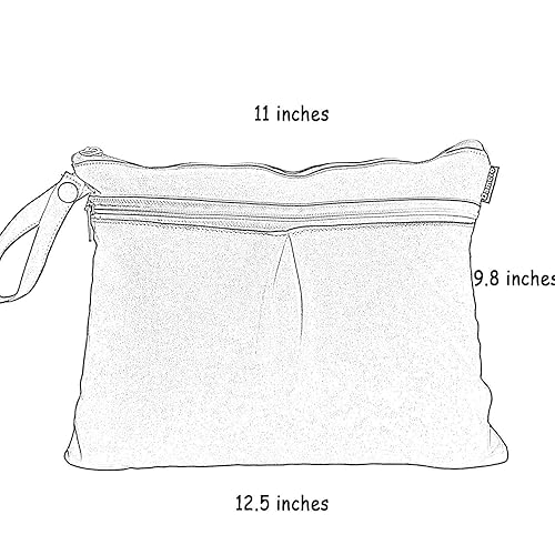 Miniatura 6 de Damero 2 bolsas de viaje húmedas y secas con asa para pañales de tela, piezas de bombeo, ropa, traje de baño y más, fácil de agarrar y llevar