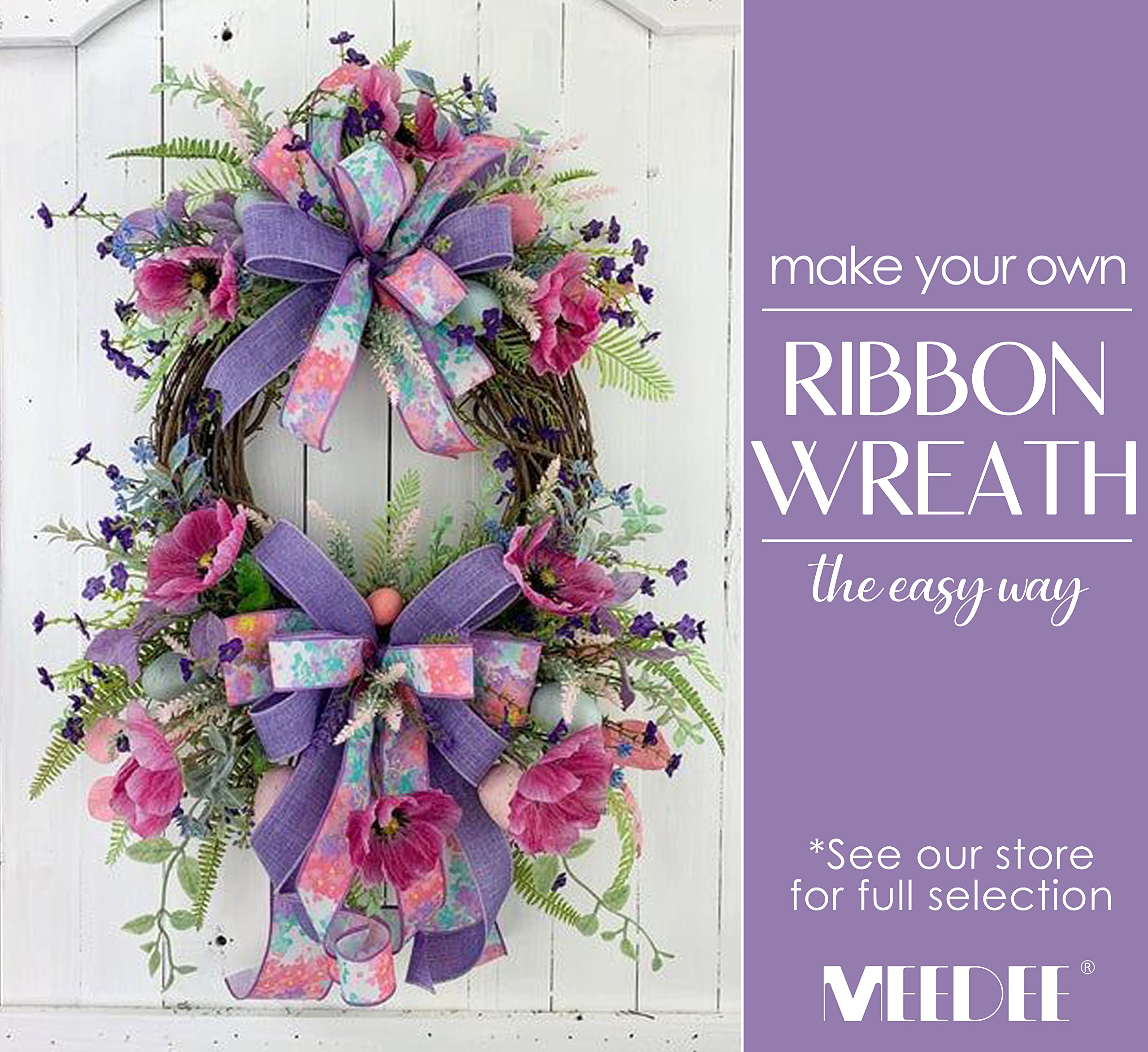 Amazon.co.jp: Hycinth ミディリボン 1-1/2インチ 黄麻布リボン