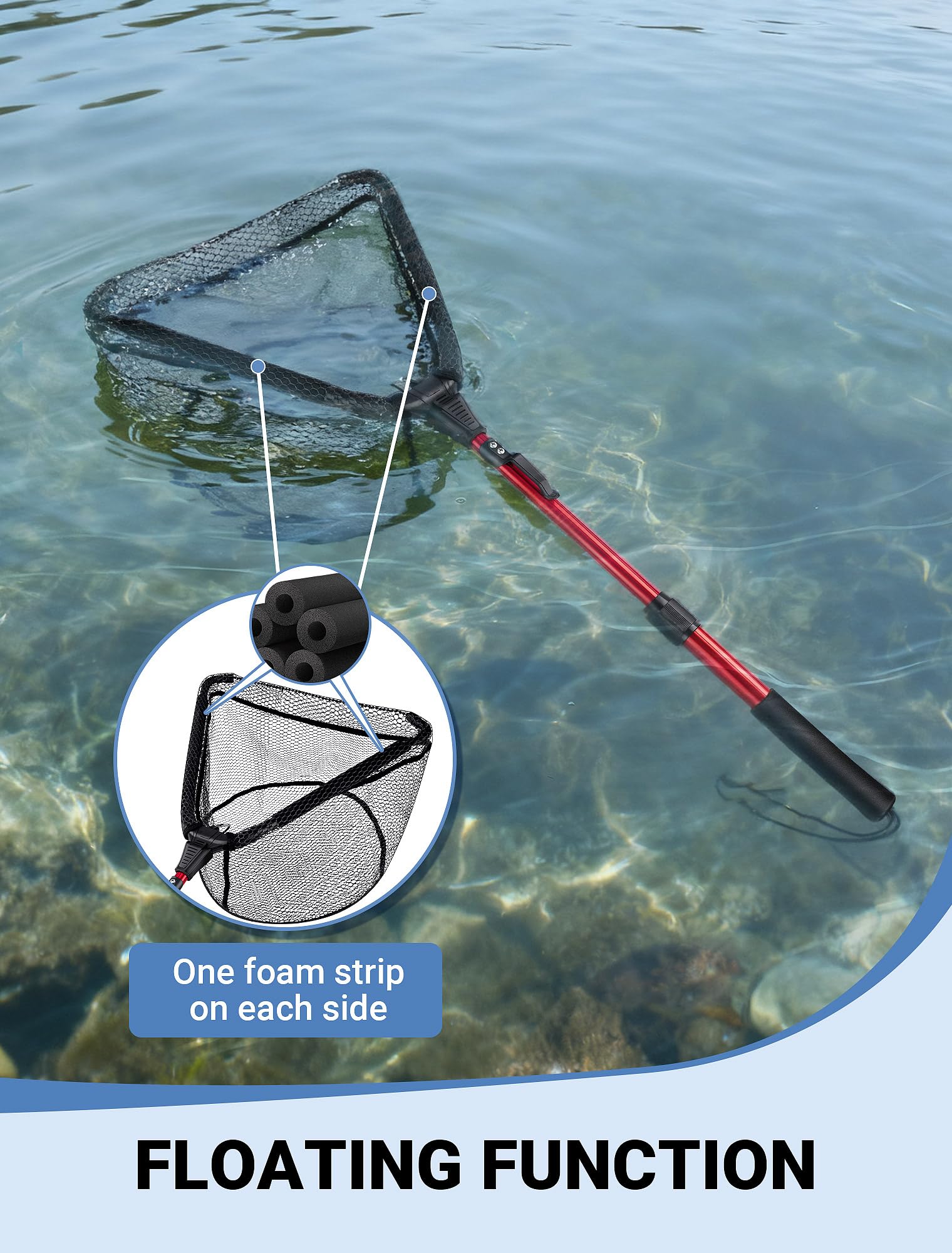 Floating Fishing Net - Tangle-Free & Portable -5 Floating Fishing Net - Tangle-Free & Portable -5