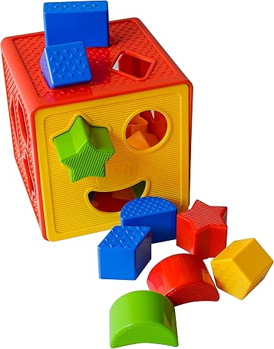 Miniatura 4 de Play22 Juguete clasificador de formas de bloques para bebés, bloques para niños, incluye 18 formas, reconocimiento de color de aprendizaje, caja de