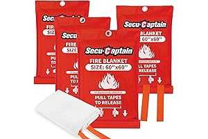 SecuCaptain Emergency Fire Blanket 4 Pack: Ultimate Protection for Your Home and Loved Ones