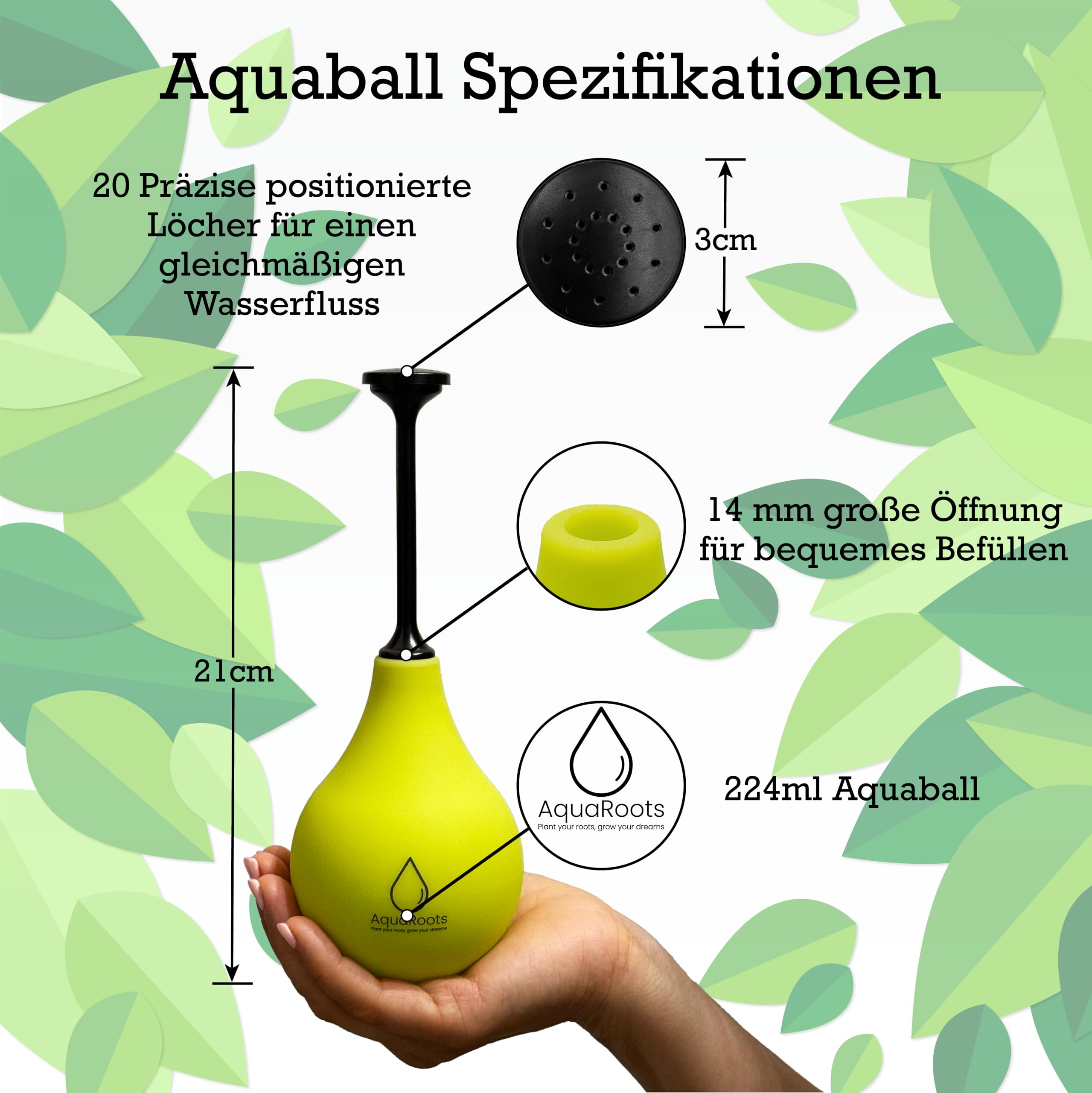 SUNJULY Doccetta a sfera da coltivare, 230 ml, per piante, irrigazione