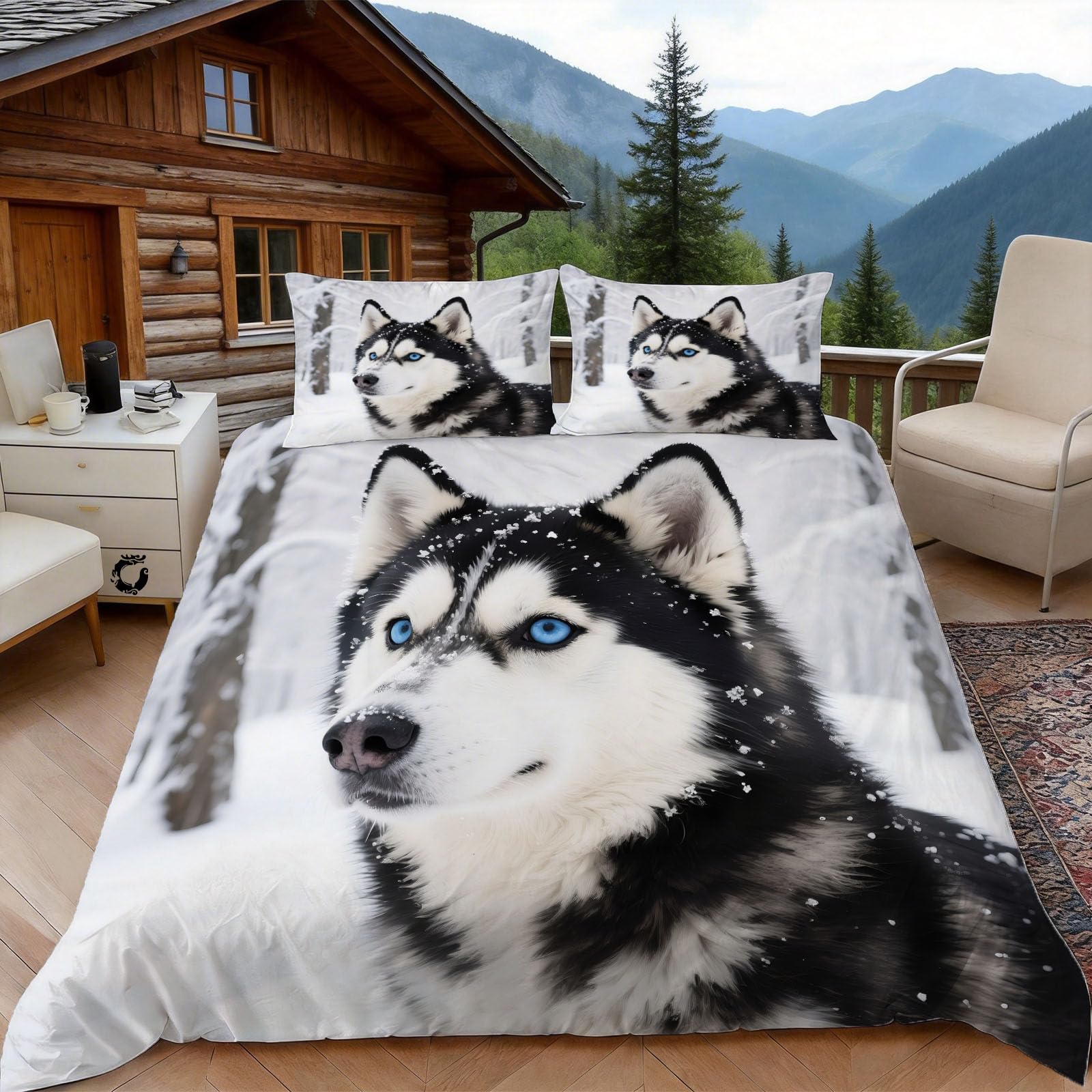 Housse de Couette 200x200 Husky pour transformer votre chambre en chalet