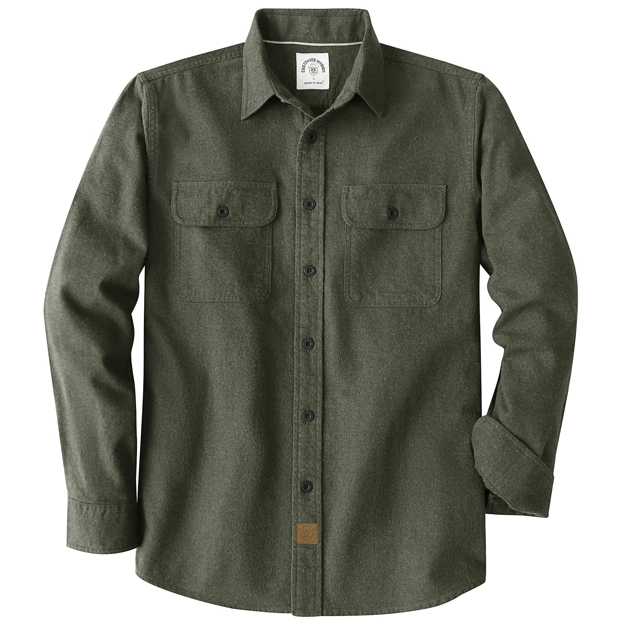 Dubinik® 6.8 oz Yarn Dyed Cotton Flannel Shirt for Men Regular Fit