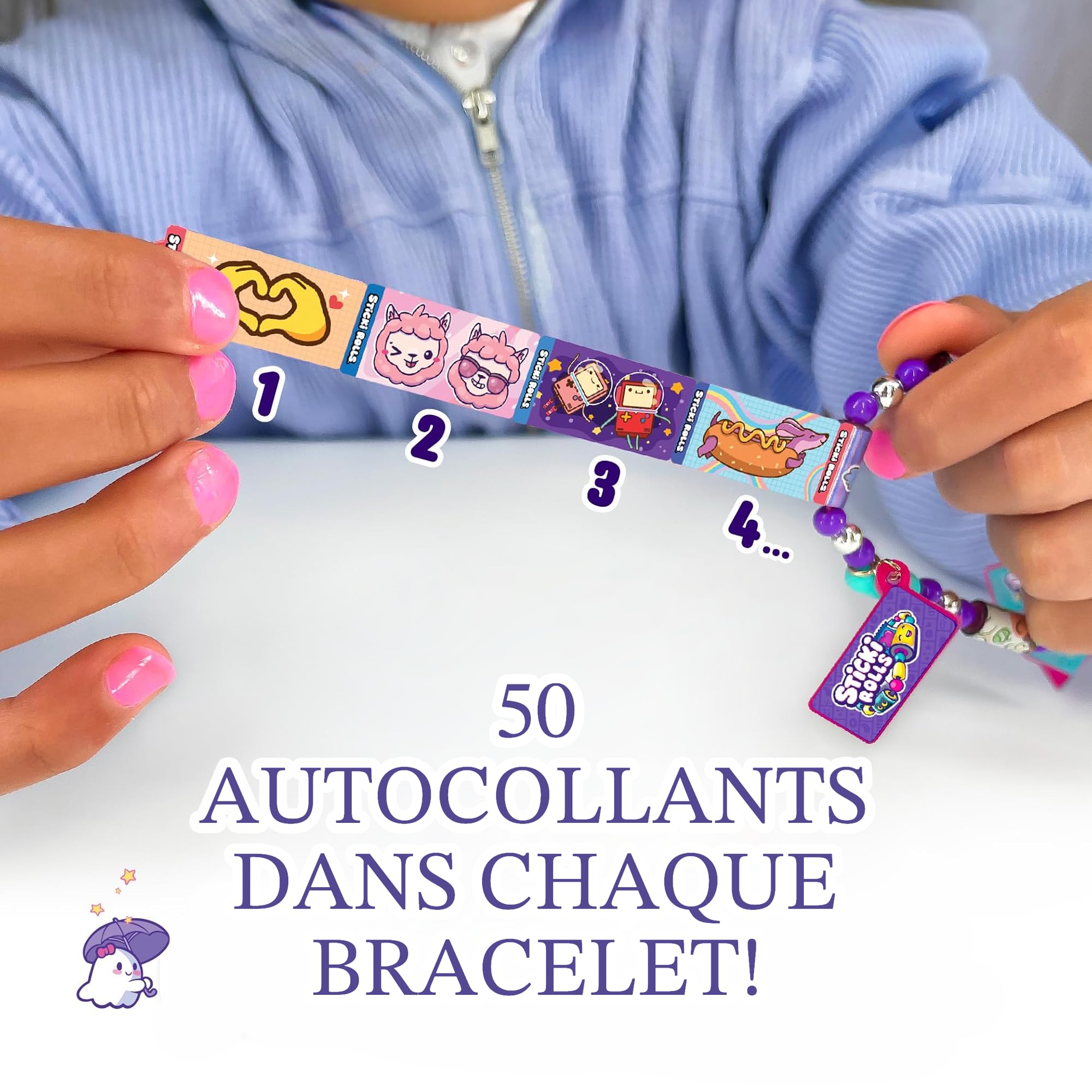 Bracelet D’amitié à Autocollants - 12 Rouleaux, 120 Autocollants Au Total - Cadeau Anniversaire Enfants, Fête